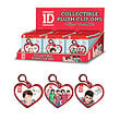 1D Heart Clip-On 4-Inch Plush Key Chain Display Box